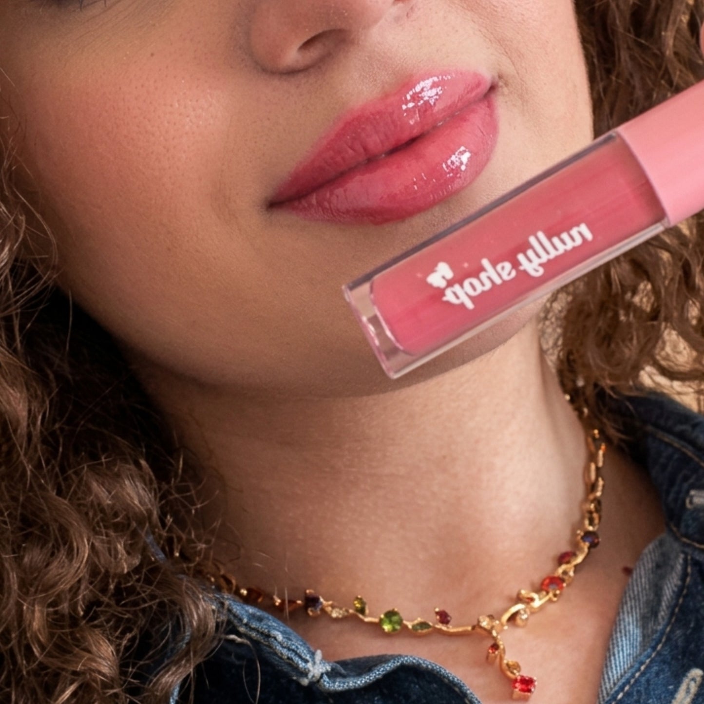 milky pink lipgloss